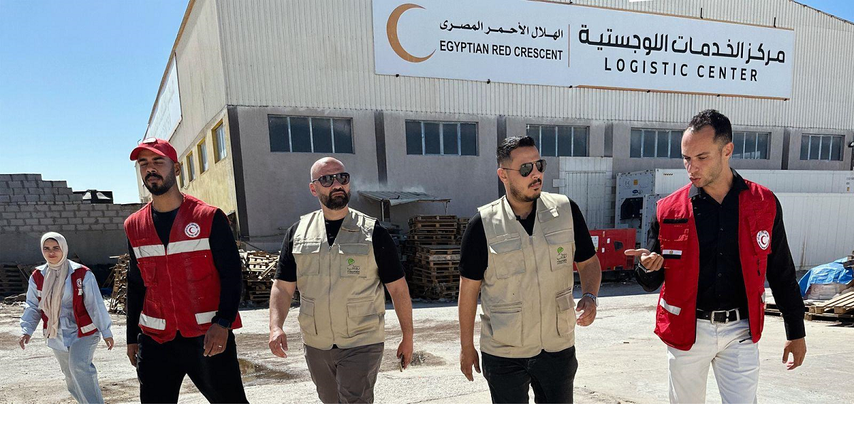 وفد جمعية روابي يزور العريش برفقة الهلال الأحمر المصري